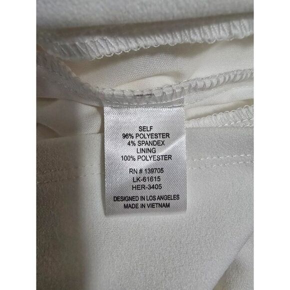 Emerald Sundae White Ruched Mini Dress Spaghetti Straps Style Size 11 shower - Picture 7 of 9